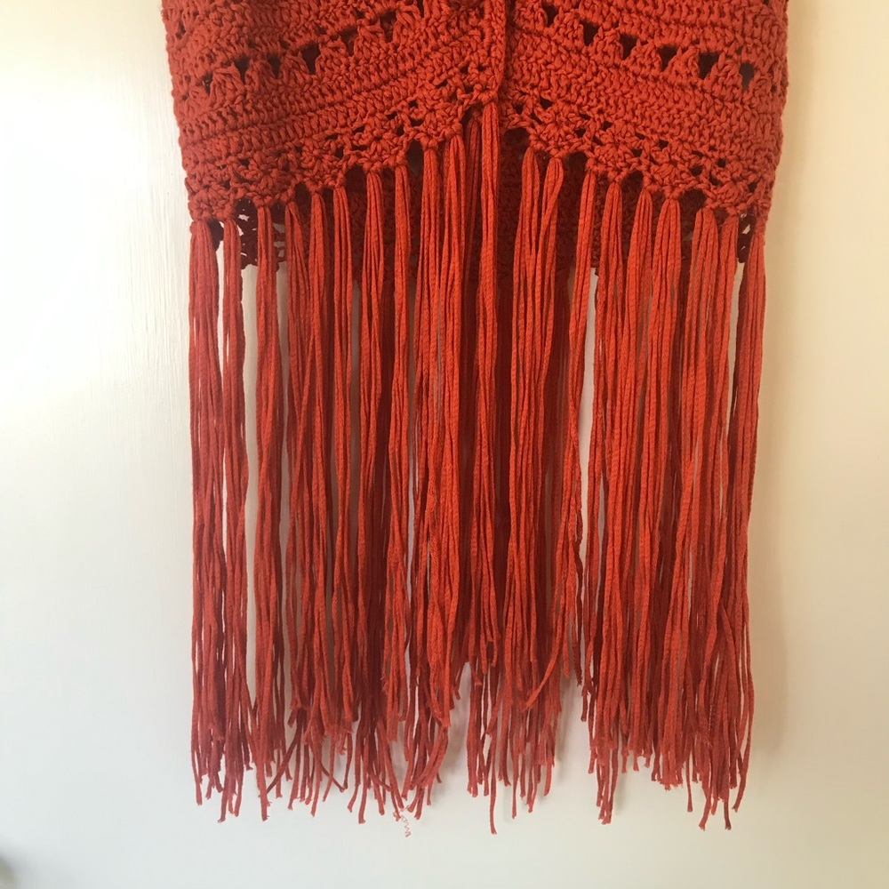 Forever 21 Boho Fringe Button Vest - Picture 6 of 8